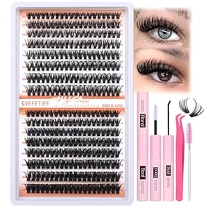 GVEFETIEE 320Pcs Wimpernverlängerung Set 50D+60D