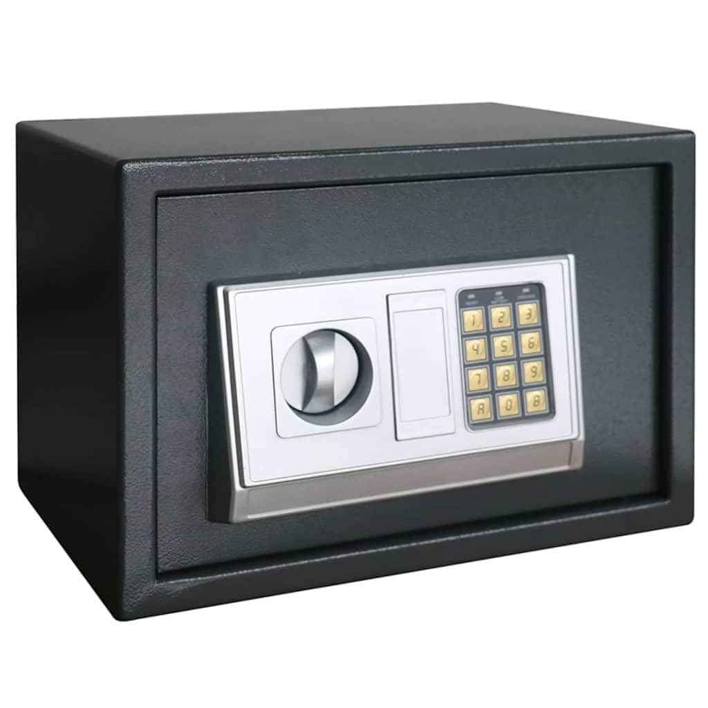 Armoire blindée pour objets de valeur avec coffre-fort numérique gris