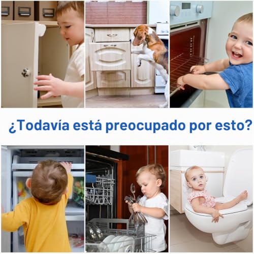 Miniatura 4 de 8 Cierres De Seguridad Para Niños, Aptos Para Cajones, Armarios, Puertas, Ventanas Y Frigoríficos. Ajustables , Sin Necesidad De Taladrar, Con Adhesivo De Alta Resistencia