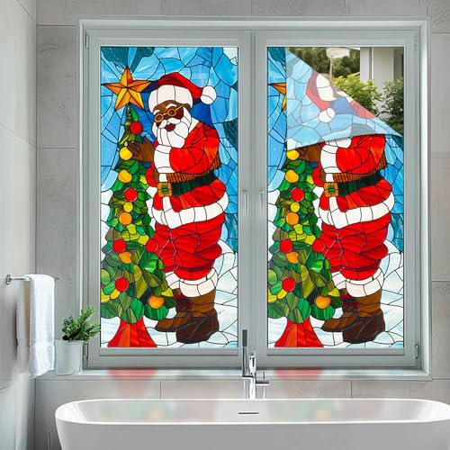 Vinilo decorativo Santa Claus negro 39.3×17.7 in miniatura 6