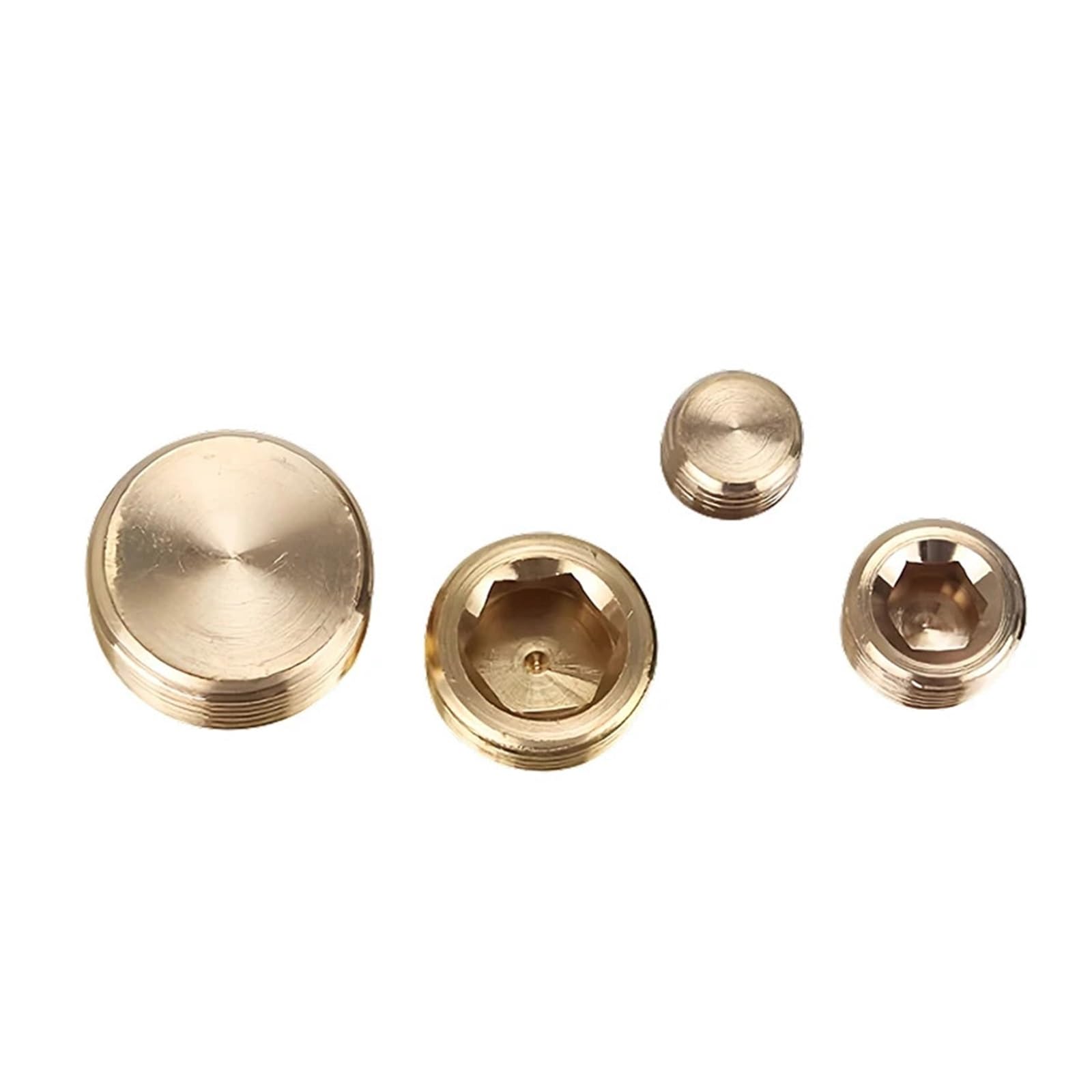 IDGTTLDF 1PC Brass Inner Hexagon Pipe Connector 1" BSP Male Thread Countersunk End Pneumatic Fitting IDGTTLDF