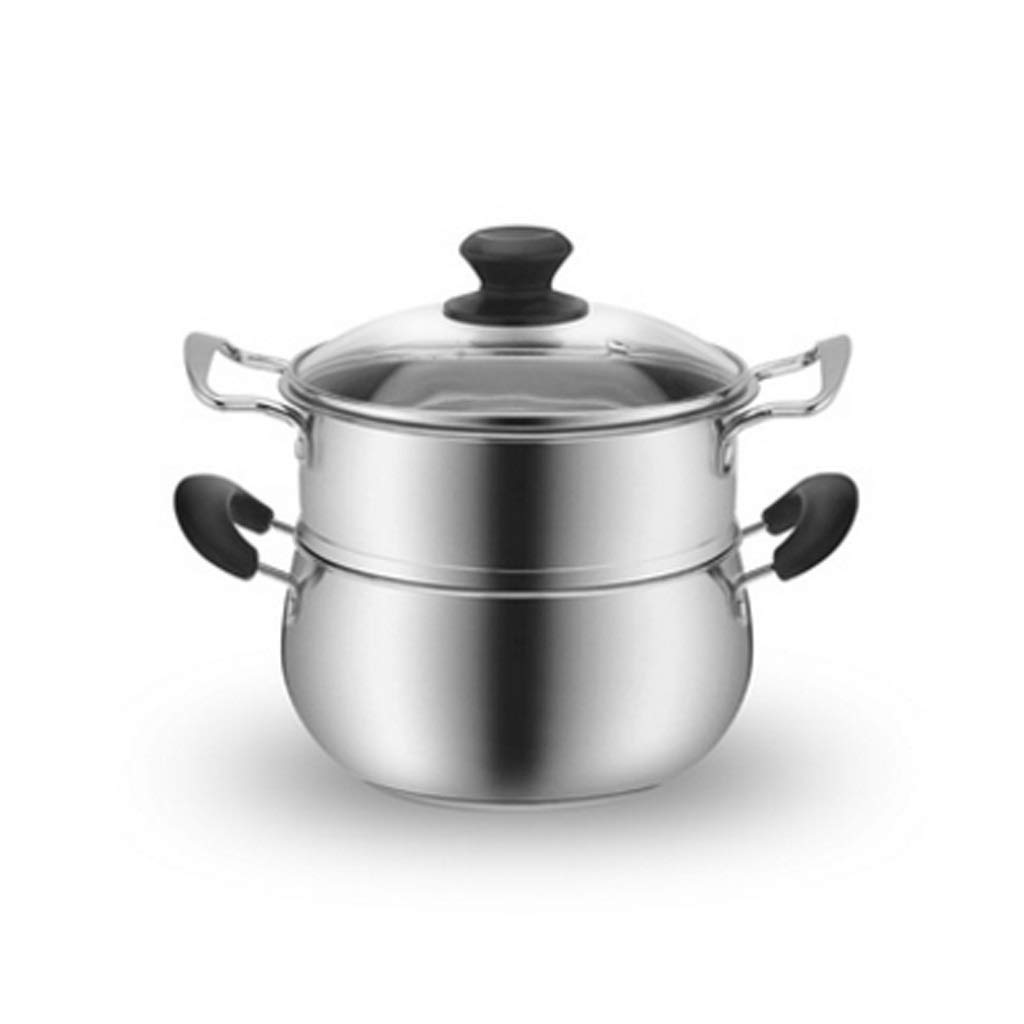 GTHTUHFD Thickened Stainless Steel Soup Pot Household Ear Stainless Steel Pot Small Steamer Cooking Pot Gas Induction Cooker Steamer
