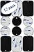 Universal Metal Plates with 3M Adhesive for All Magnetic Car Mounts, Cell Phone, Tablet Holder, Cradle-Less, Air Vent Mount, 6 Rectangular, 6 Round, Black