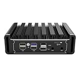 Bez wentylatora N100 Mini PC 2.5 Gbe 4 LAN Port, Firewall Network Appliance PC, i225 NICs, 8 GB RAM 128 GB SSD, HD, DP, USB, WiFi, gniazdo SIM, mikrokomputer, Auto Power On, Win 11 / oprogramowanie