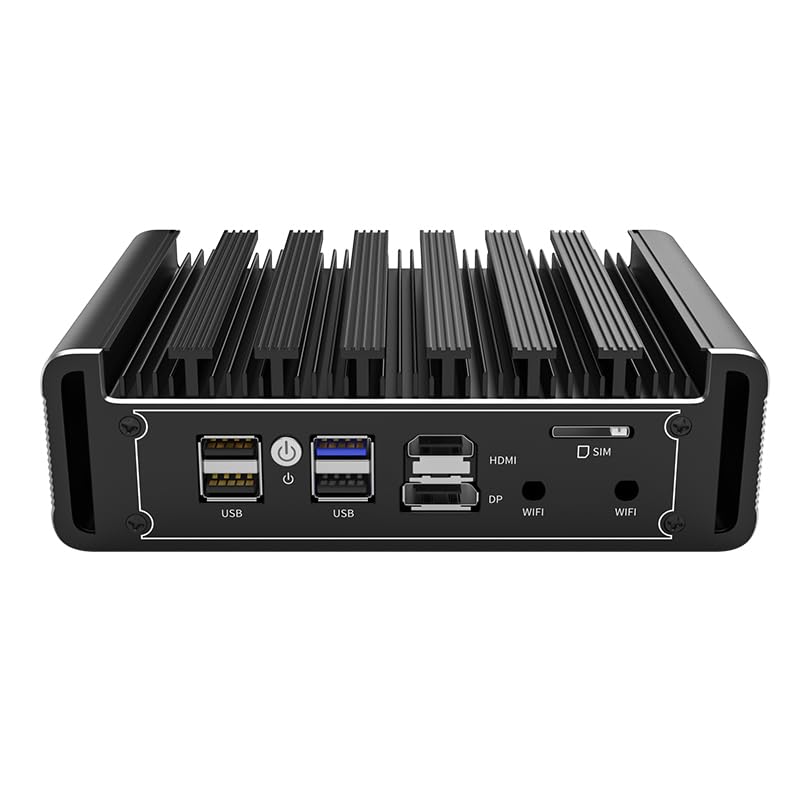 Software de firewall Mini PC Celeron J6412, Router Server, 2.5G Lan 4 puertos, 16GB RAM 500GB SSD, HD, DP, COM, USB, SIM, Wifi, BT, Support WatchDog, Auto Power On, Micro dispositivo de firewall