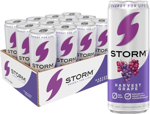 STORM Harvest Grape, Fitness & Wellness Energy Drink, 12 Fl