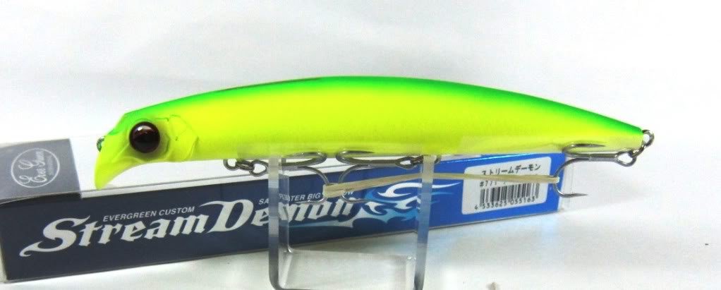 Evergreen Stream Demon 6.3in Minnow #772 Matte Lime Sea Bass Japan
