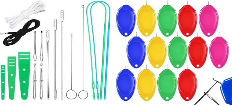 Fedmut Drawstring Threader Tool Set and Needle Threaders