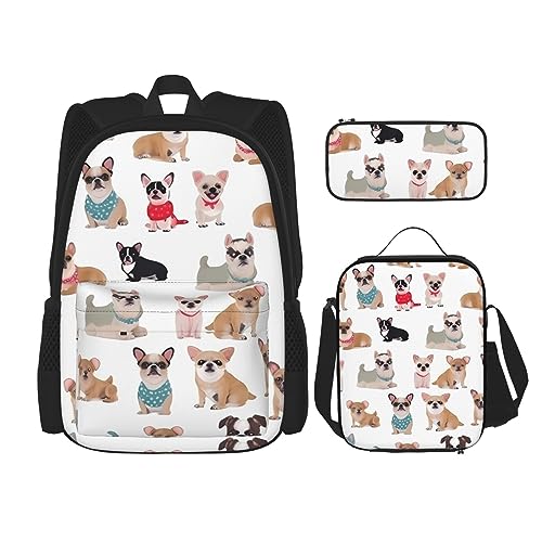 Sac à dos de jeu vidéo pour l'école et les loisirs motif mignon de chien