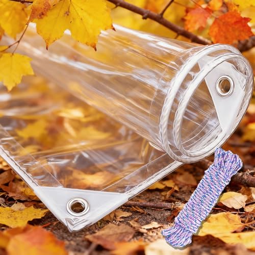 Lona transparente de PVC con ojales sólida y antidesgarro 2