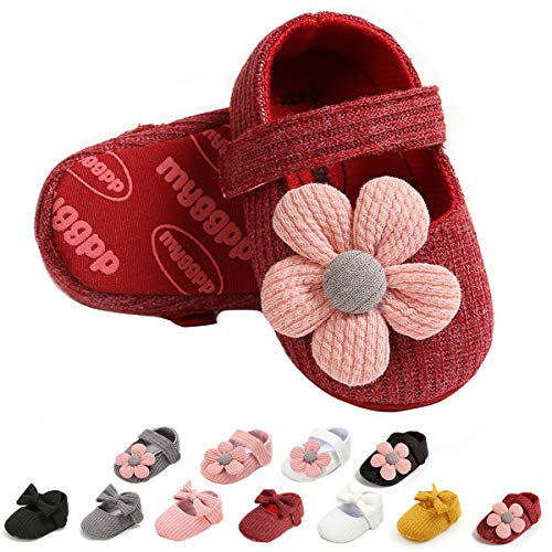 Image of Ohwawadi Infant Baby Boys Girls Slippers Cozy Fleece Booties Soft Bottom Warm Cartoon Socks Newborn Crib Shoes