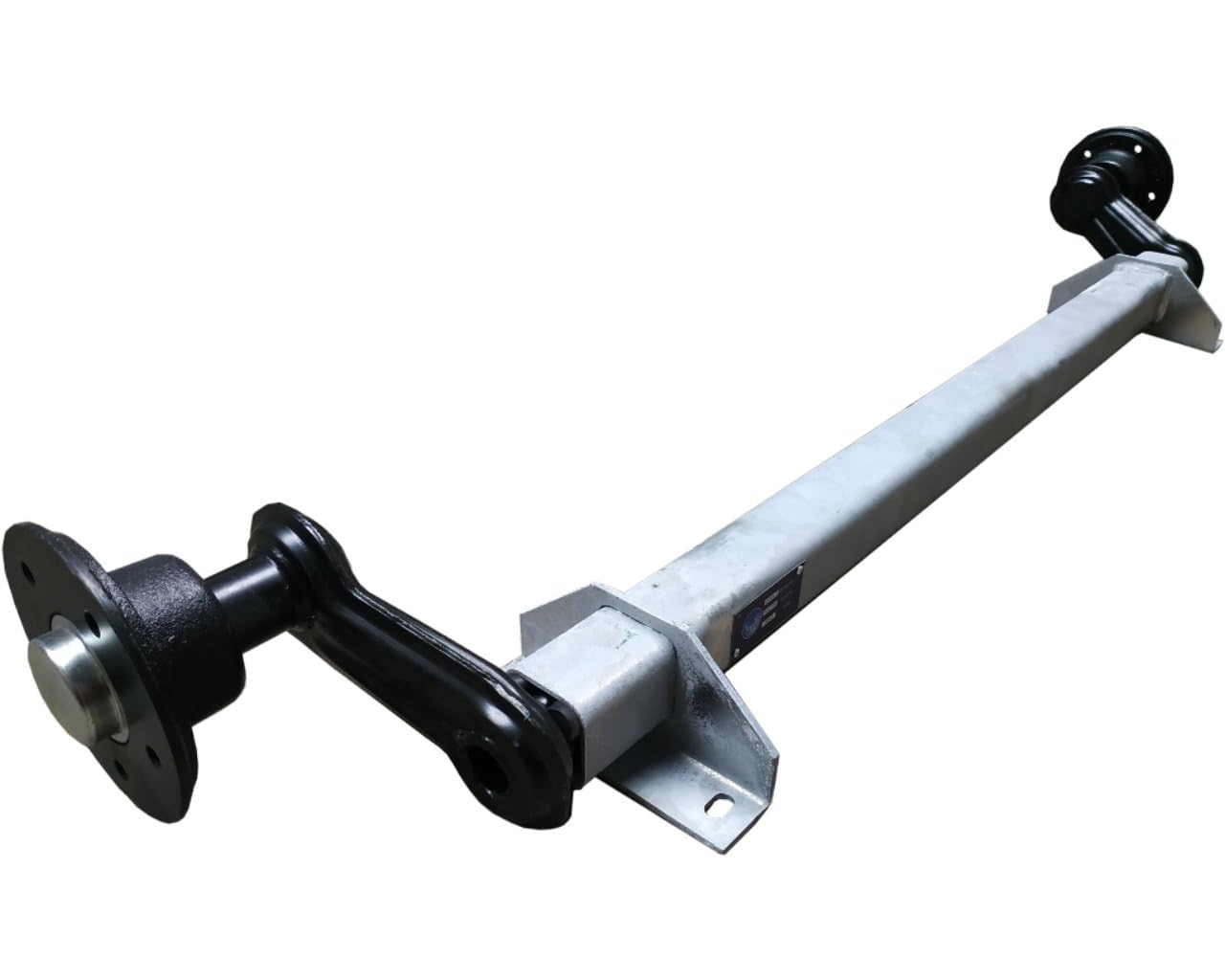 HGW 750 kg Achse für Anhänger - ungebremste Laufachse für Pkw-Anhänger - AS: 5 * 112 (Auflagemaß 1200mm)