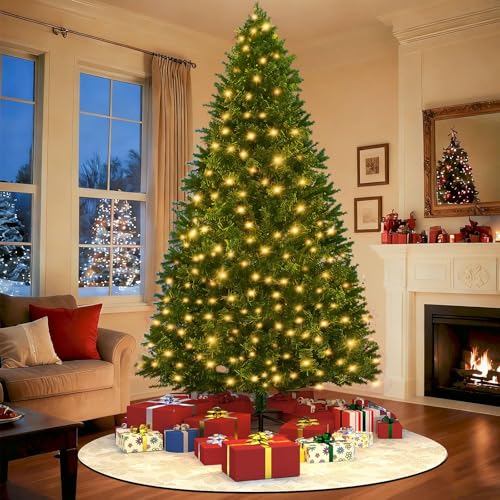LEVELEVE Premium 6FT Pre-Lit Classic Artificial Holiday Christmas Tree w/1,000 Branch Tips,250 LED Lights for Home,Office,Party Decoration