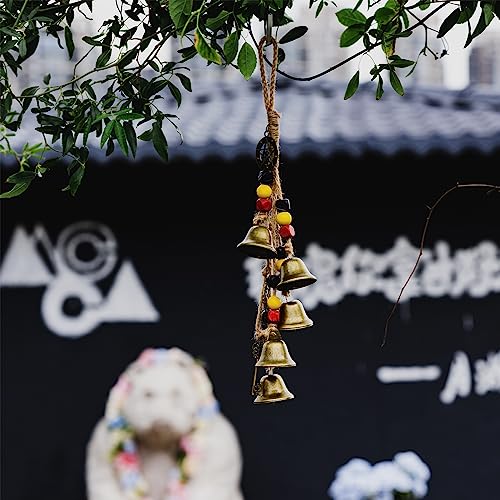 Witch Bells For Door Knob Protection, Prefdo 2 Pcs Witch Wind Chimes Wreath Handmade Hanging, Wiccan Decor Witch Door Knocker, Boho Decor, Blessing Gifts For Women #TOP5