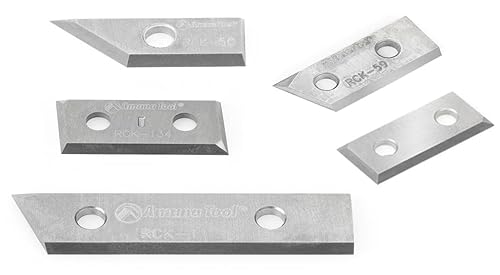 Miniatura 3 de Amana Tool RCK-524 Cuchillo de repuesto de carburo sólido para broca de enrutador CNC con ranura en V, señalización de hoja plegable de inglete y