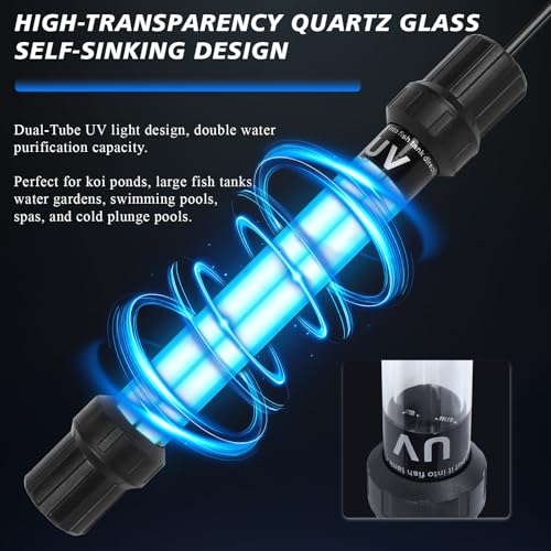 Luz Ultravioleta Sumergible para Acuarios 32W miniatura 4