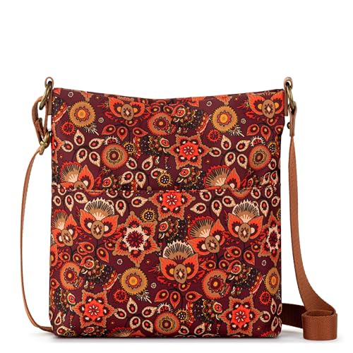 The Sak Lucia Leather Crossbody Purse - Sakroots Women's Handbag for Everyday & Travel - Cross Body Bag With Zipper4