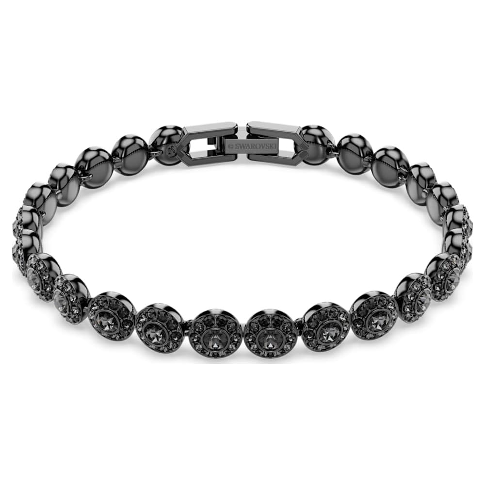 Swarovski Bracciale Angelic Taglio Tondo, Nera, Placcato Rutenio Nero - 4