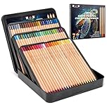 H & B Pastel Colouring Pencils, 72-Count in Tin - Professional Artist Pencils for Adults & Kids,Vibrant for Sketching,Blending, Colouring Books, Wet or Dry Drawing & Illustration