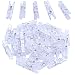 Jdesun 50 Pieces Photo Clips,Mini Plastic Picture Paper Clip Clothespins Peg for Office,Home,Arts