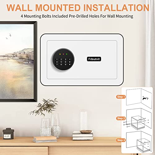 0.5 Cubic Small Home Safe Fireproof Waterproof, Fireproof Safe With Digital Keypad Key, Security Safe Box For Firearm Medicine Money Documents Valuables #TOP4