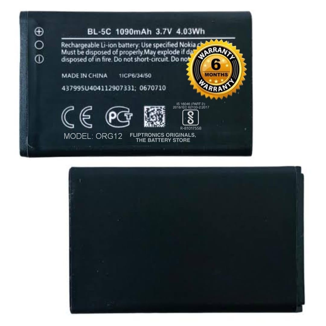 Batteria Nuova Bl-5c 1020mah Per Nokia 1100 1600 2300 6230 6630 Ce App 2018 - Foto 3