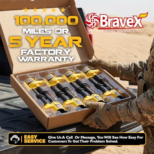 Bravex Ignition Coil Pack Straight Boot 15% More Energy F-150 for Ford Lincoln Mercury V8 V10 4.6l 5.4l 6.8l Compatible with DG511 C1541 FD508-Upgrade (Yellow) 8 Pack