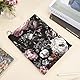 craspire Bucheinband Mit Blumenmuster Vintage Dunkles Blumenmuster Retro Elastische Buchhülle Bis Zu Verstellbar Wiederverwendbar Waschbar Stoff Notizbuchschutz Für Taschenbücher Und Hardcover