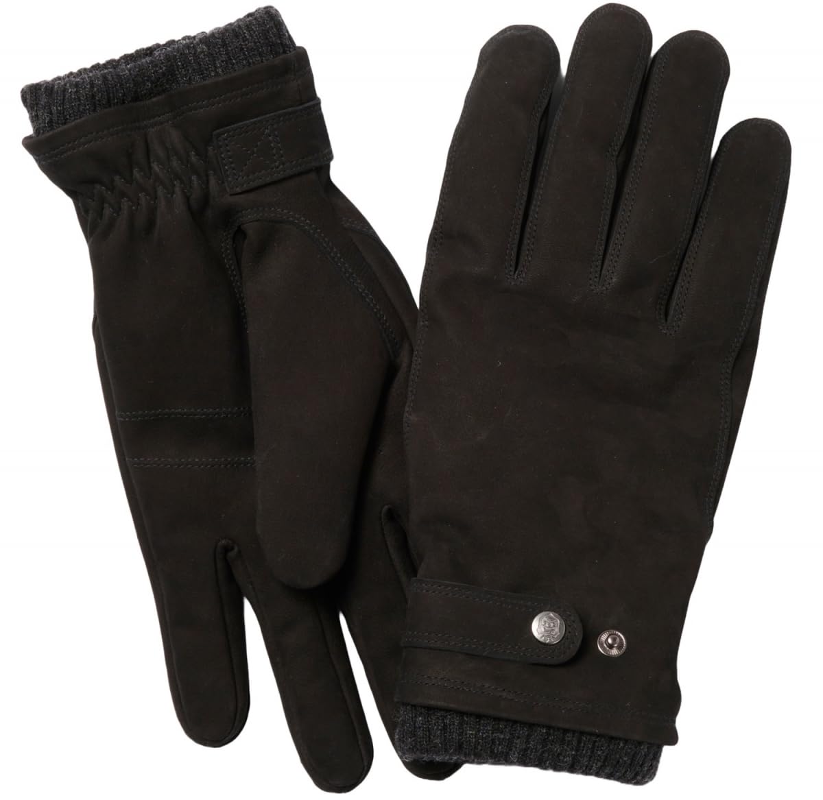 Failsworth Men's Black Buck Leather Gloves In Size: Medium
