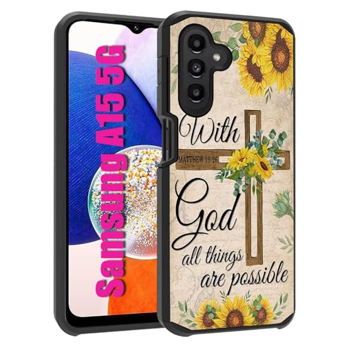 Coque antichoc Samsung Galaxy A15 5G protection rigide double couche verset de la croix