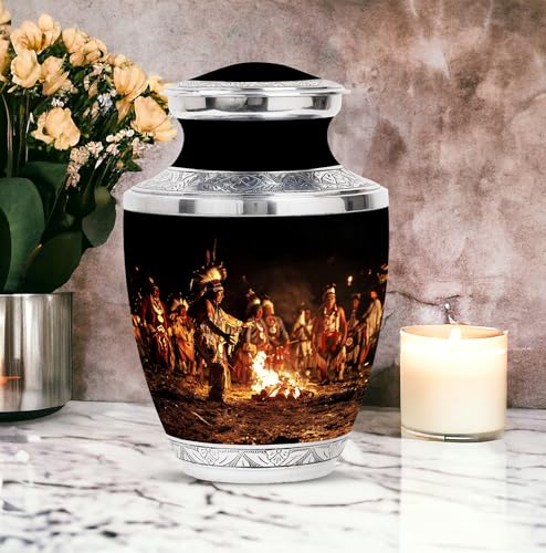 Image of Native American Urns for Ashes - Cremation Urns for Women - Companion Urn - Urns for Ashes Adult Female Mother - Urns for Human Ashes Adult Female (10 inch Pack of 1)