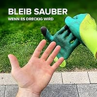 WOLFSFELLER 3 Paar robuste & komfortable Gartenhandschuhe Damen & Gartenhandschuhe Herren Gr 9 - Handschuhe Garten Handschuhe - Gardening gloves mit doppelt beschichteten Fingerspitzen – Ansicht 6