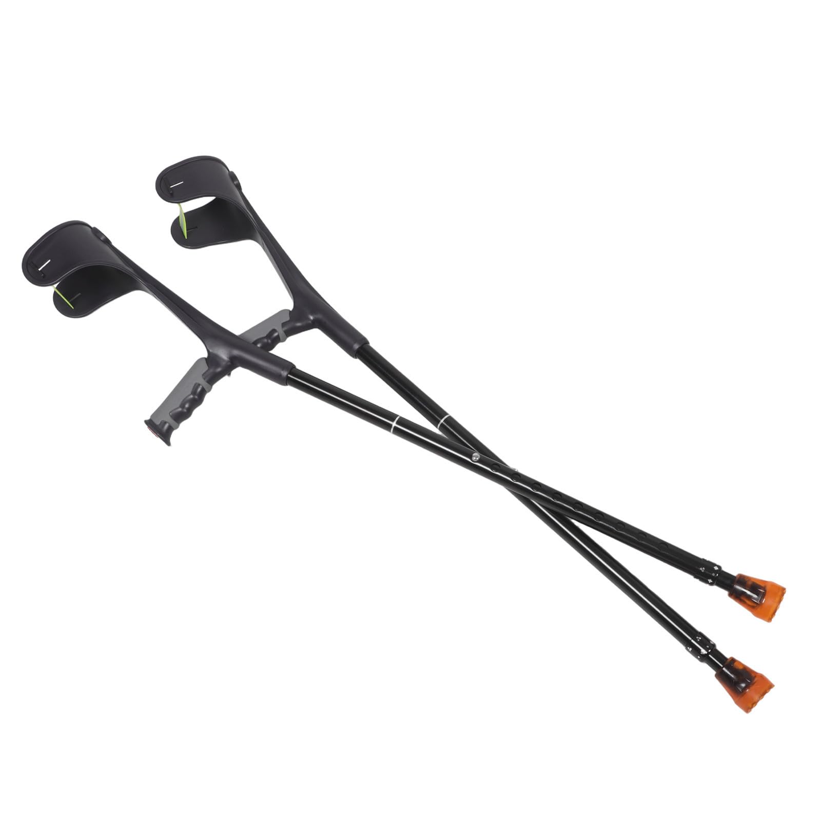 Hemobllo Muletas Axilares Plegables para Actividades Diarias y Rehabilitación Soporte Anatómico Cómodo de Aleación de Aluminio con Altura Ajustable y Mango Ergonómico