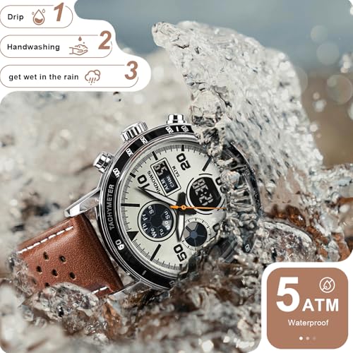 Montre étanche multifonction PINDOWS robuste avec quartz analogique - 4