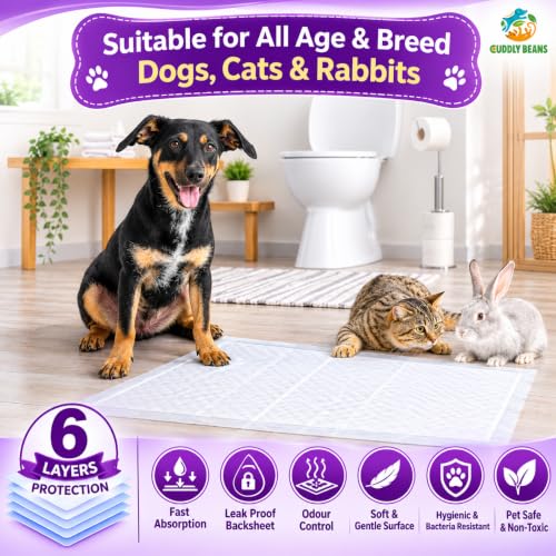 Image of Dog, Puppy & Cat Training Pee Pads, High Absorbency, Lavender