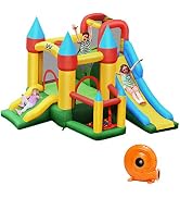 COSTWAY Castillo Hinchable Tobogán Acuático Inflable para Niños con COSTWAY Castillo Hinchable Tobogán Acuático Inflable para Niños con