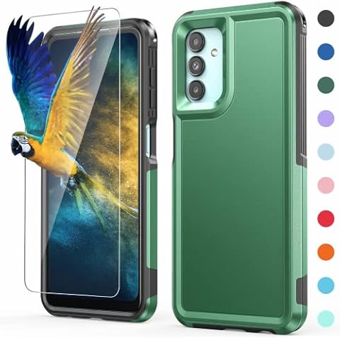 Case for Samsung Galaxy A13 4G/5G: Dual Layer Shockproof Protection Phone Case - Military Grade 360 Drop Protective Matte Rugged Tough Hard Back Cover(Dark Green) Cover