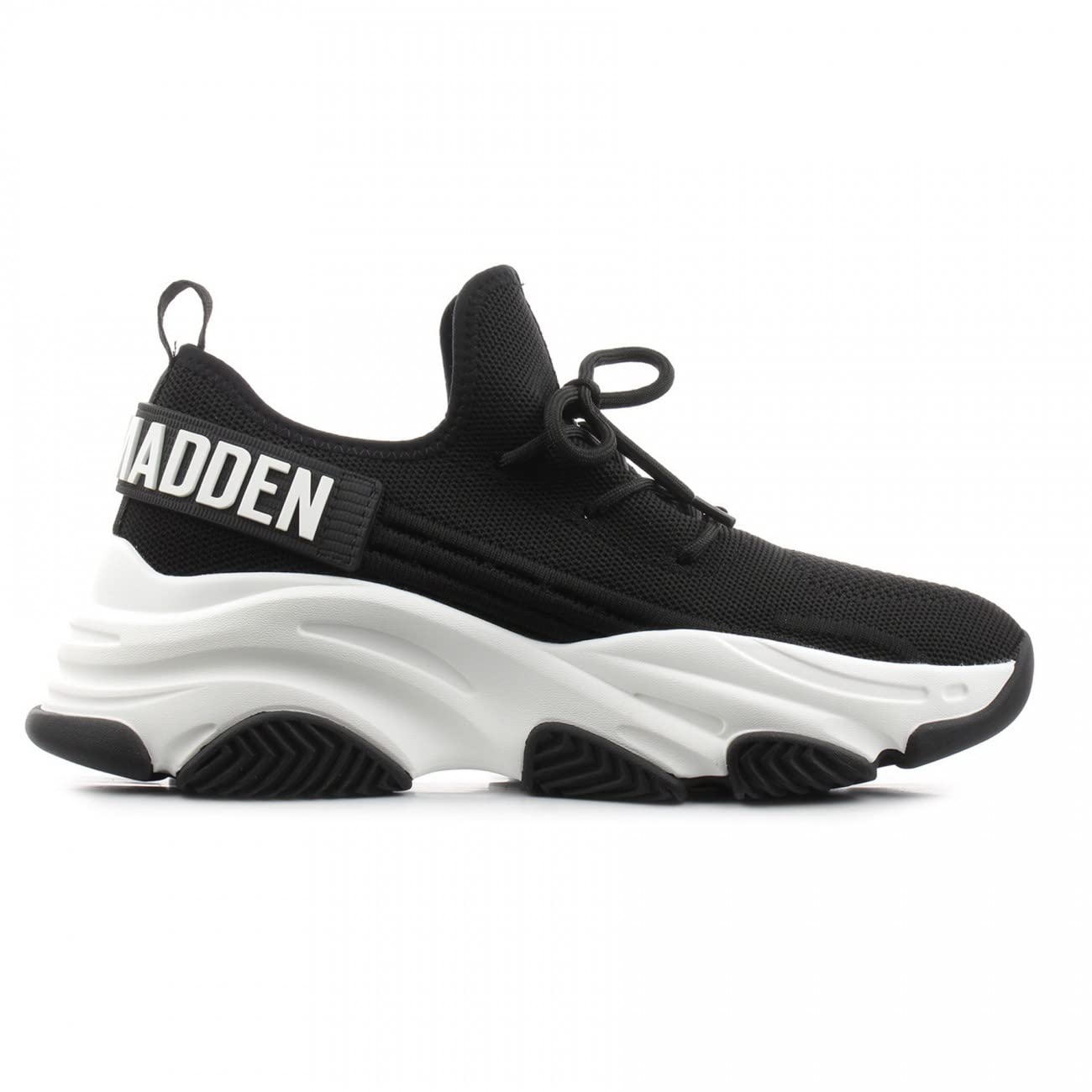 Steve Madden PROT04S1 nero scarpe donna sneakers tessuto slip on zeppa