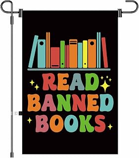 Welcome Garden Flag Funny Read Banned Book Banner For College Dorm Room Decor Yard Outdoor Outside