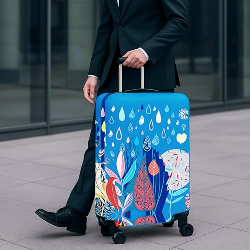 Image of WUJIAONIAO Travel Luggage Cover Baggage Suitcase Cover Protector Skins 18-32 Inch, rainy season, S (for 18--20 inch luggage), Fashion