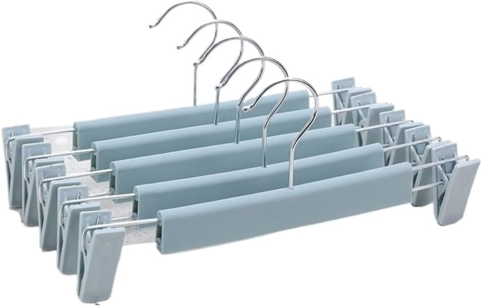 Clothing Hangers Coat Hanger Plastic Hangers Heavy Duty with Adjustable Clip Shorts Hangers Non Slip for Hanging Trousers Socks Coats Clothes Hangers for Coat (Color : C, Size : 20pcs) (Blue 10pcs)