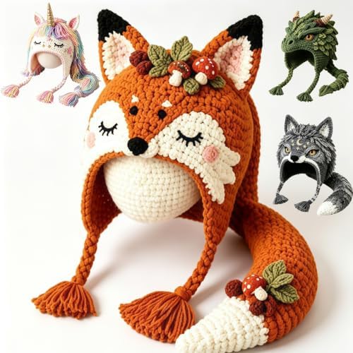 Fantasy Hood Hat DIY Crochet Kit Series (Fox)