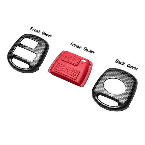 Miniatura 9 de TANGSEN Funda de silicona negra con patrón de fibra de carbono, compatible con Toyota Land Cruiser FJ Cruiser Lexus Es300 Ls430 Lx470 Rx300 Rx330