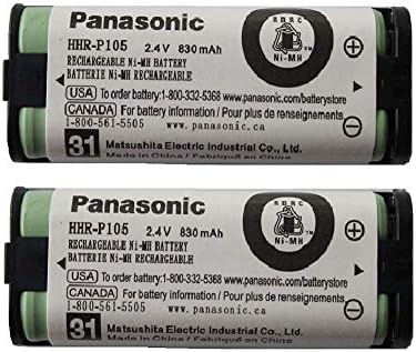 2PACK HHR-P105 2.4V 830mAh Battery Cordless Phone NI-MH AAA Rechargeable Battery for Panasonic Replacement Battery