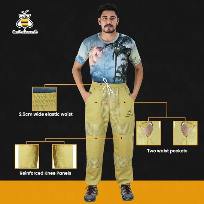 BEEPROGEAR Ultra Ventilated Trouser Brown | 3 Layer Mesh Ventilated Beekeeping Trousers | Trouser for Beekeepers (XX-Large)