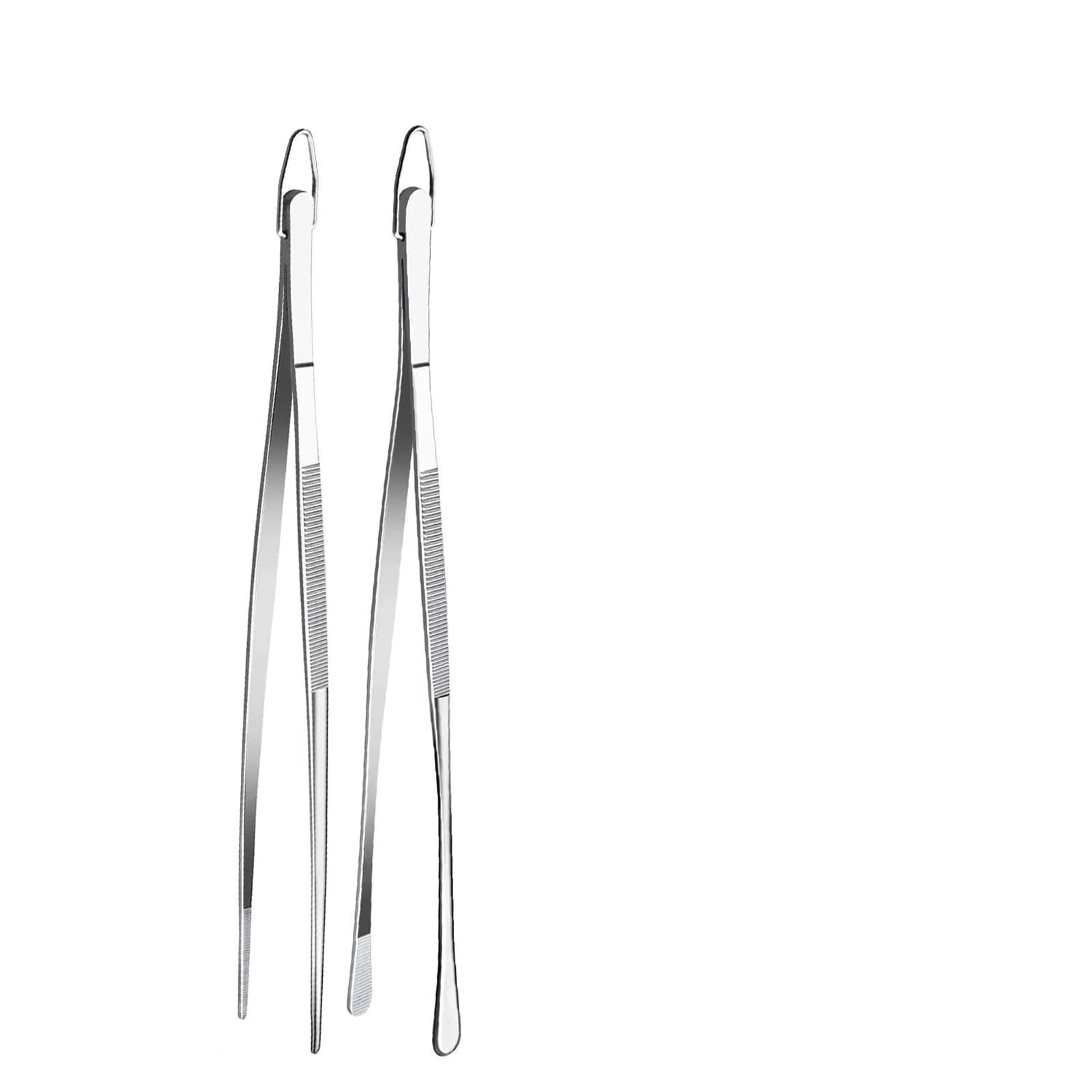 Pinzas Cocina Pinzas de cocina extralargas acero inoxidable 30 cm for cocinar mariscos y barbacoas(2PCS Tweezer 01 02)