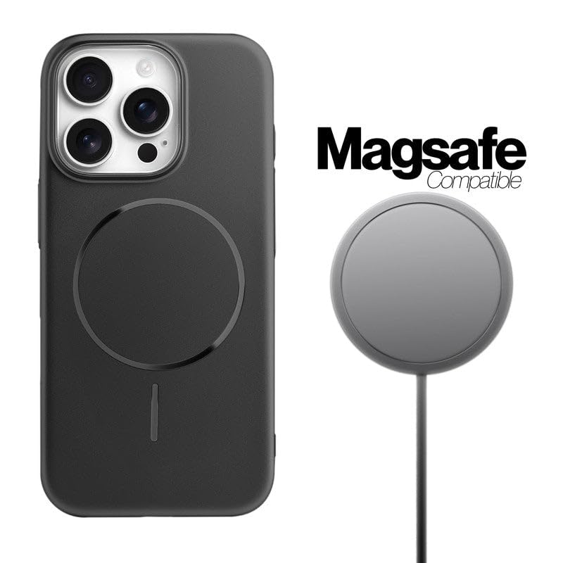 Image of AIBEX Ultra-Thin Mag-Saf Back Cover Case Compatible with iPhone 16 Pro Max|Slim Fit Scratch-Resistant Matte |Magnetic Wireless Charging |Microfibre Lining | Camera Protection (PC Material) - Dark Blue