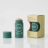 Protetor Solar Mineral OZU FPS 50 Amplo Espectro | 100% Mineral, Muito Resistente à Água e Suor | Não Arde os Olhos | Para Pele Sensível e Uso Esportivo (ELARA)