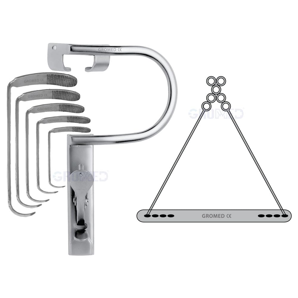 Gromed Davis Boyle Mouth Gag with 5 Blades + Draffin Bipod Stand with Magauran Plate (Combo) - ENT/Dental Surgical Instruments (B0CLVB8BQN) Amazon Price History, Amazon Price Tracker