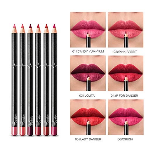 Niceface 18 Color Lip Liner Professional Matte Lip Liner Pencil Set Waterproof Long Lasting Smooth Natural Lip Liner Pen Makeup Cosmetic(18Pcs A Set) #TOP3